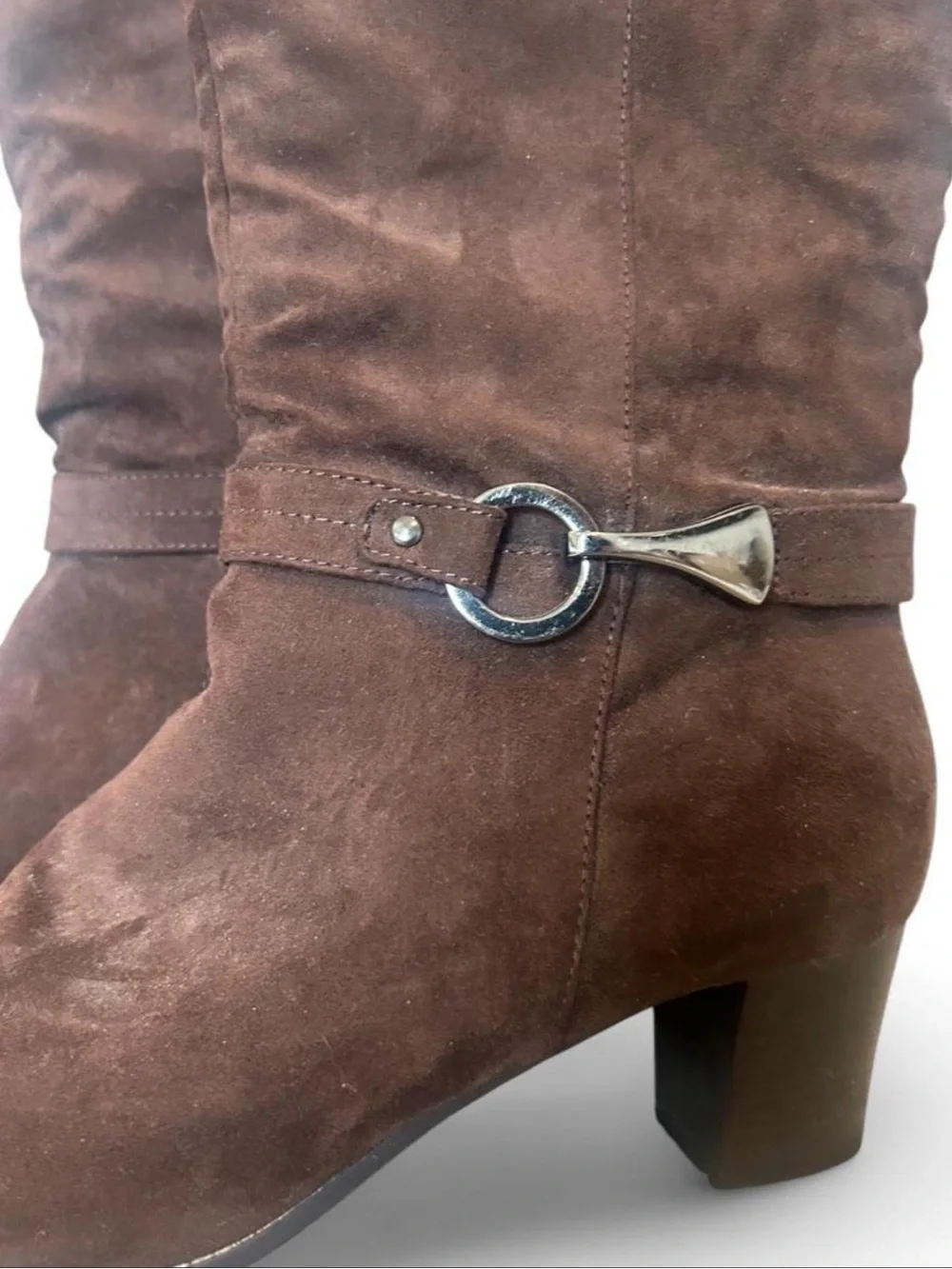 Pesaro Brown Suede Over-the-Knee Boots